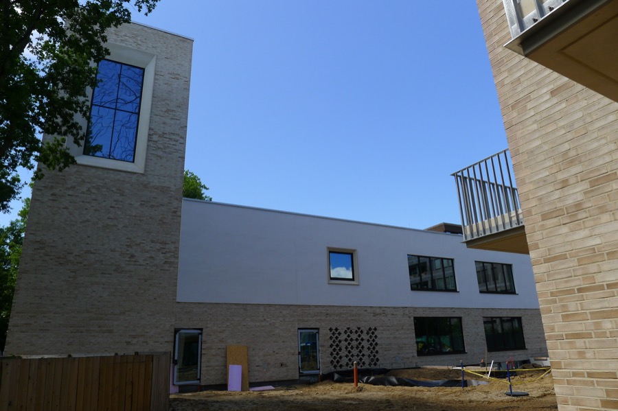 Kirchenzetrum w&auml;hrender derBauphase, Juli 2015